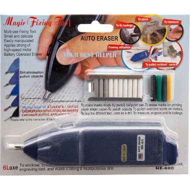 Auto Eraser NE-60 Battery Operated Eraser
Multi-use, Magic Fixing Tool, Assorted Color
