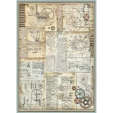Stamperia Decoupage Rice Paper
Voyages Fantastiques, Gears, Beige, 28.00 g ( .99 oz )