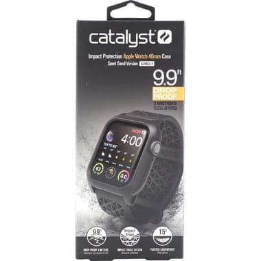 Catalyst Sport Smartwatch Fit Case with Band
for Apple Watch Series 6 40/Watch Series 5 40/Watch SE 40, Stealth Black