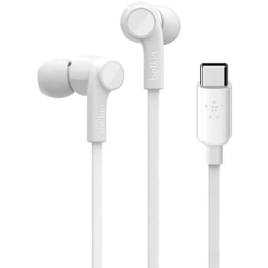 Belkin Rockstar In-Ear Earphones
Passive Noise Isolation, Wired, USB-C, Built-in Microphone, White