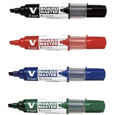 Pilot Board Master Whiteboard Marker
1.5 - 3 mm Chisel Tip, Black;Red;Blue;Green