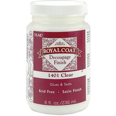 Plaid Royal Coat
Decoupage Finish - Glues & Seals, Acid Free, Satin Finish, Clear, 8.00 oz ( 227.30 ml )