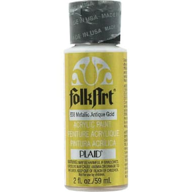 Plaid FolkArt Acrylic Paint
Metallic Antique Gold, 2.00 oz ( 56.83 ml ),