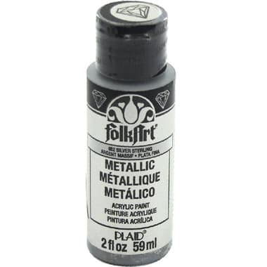 Plaid FolkArt Acrylic Paint
Metallic Silver Sterling, 2.00 oz ( 56.83 ml ),