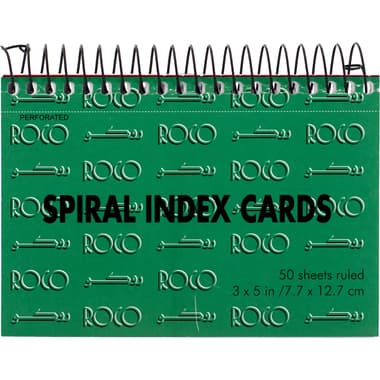 Roco Index Cards
3 X 5 in, White
