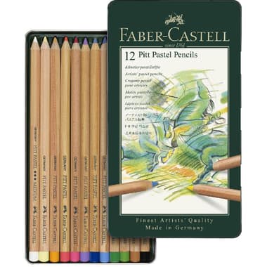 Faber-Castell PITT Pastel Color Pencil
Assorted Color, 12 Colors