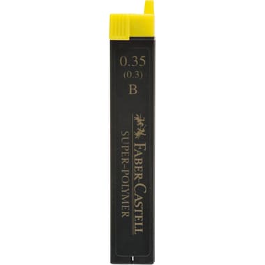 Faber-Castell Super-Polymer Lead Refill
Black, 0.35 mm, B, 12 Leads/Tube