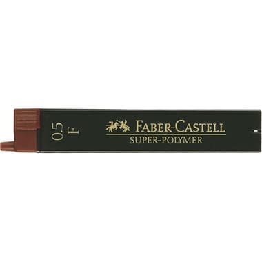 Faber-Castell Super-Polymer Lead Refill
Black, 0.5 mm, F, 12 Leads/Tube