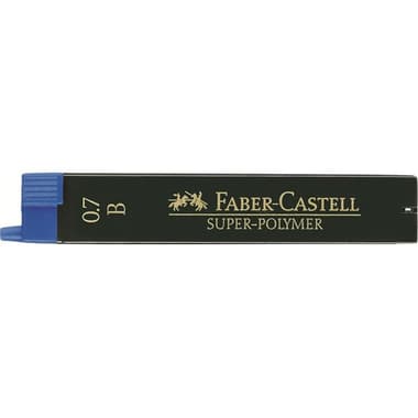 Faber-Castell Super-Polymer Lead Refill
Black, 0.7 mm, B, 12 Leads/Tube