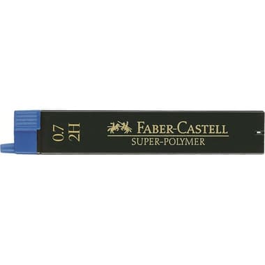 Faber-Castell Super-Polymer Lead Refill
Black, 0.7 mm, 2H, 12 Leads/Tube