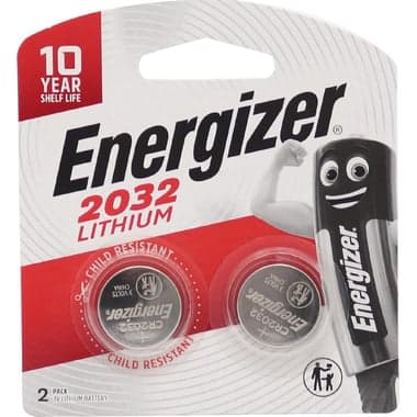 Energizer 2032 CR2032 (Button Cell - Lithium Ion) Multipurpose Battery
3 Volts