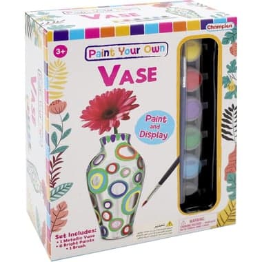 Champion Paint Your Own Flowe Vase Arts and Crafts Learning Activity Set