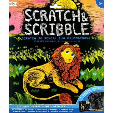 OOLY Scratch & Scribble Colorful Safari Scribbler