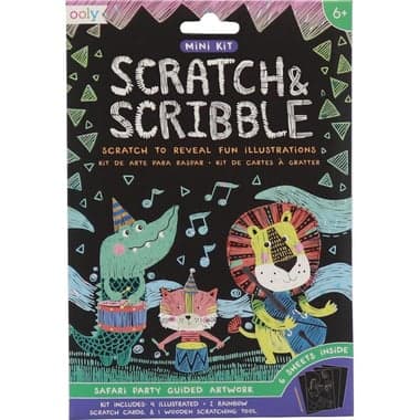 OOLY Scratch & Scribble Safary Party Guided Artwork